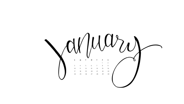 January надпись