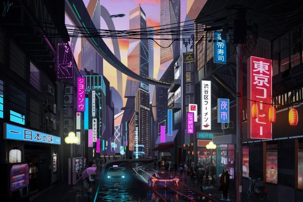 Cyberpunk аниме Токио
