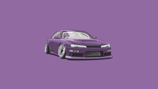Nissan Silvia s15 фиолетовая на обои телефона