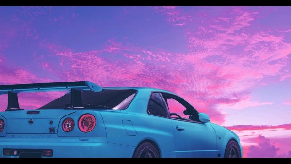 Nissan Skyline r32 ретровейв