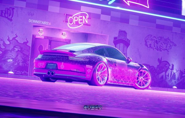 Porsche 911 Retro Wave