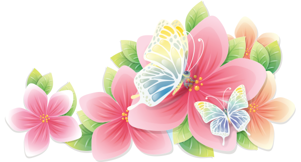 Цветы на белом фоне для детей