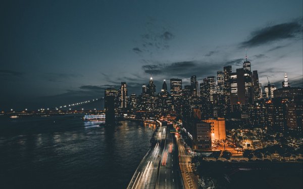 Ночной город на рабочий стол