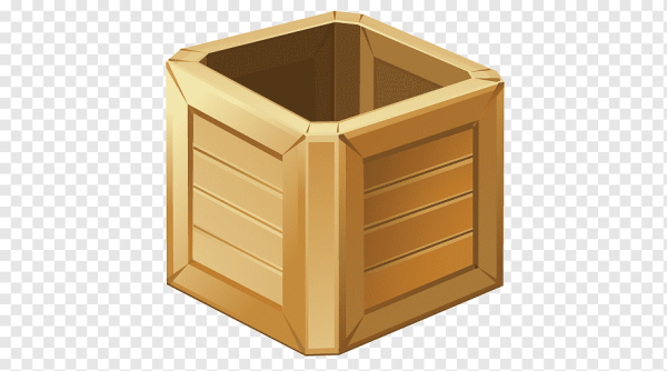 Мультяшный деревянный ящик