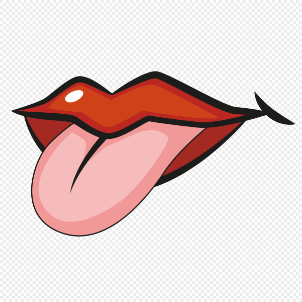 Язык без фона мультяшный