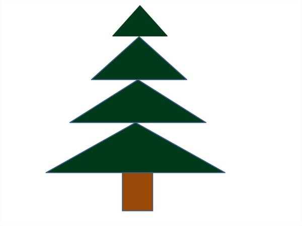 Елка из геометрических фигур