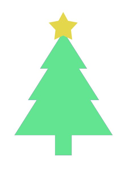 Треугольная елка для детей