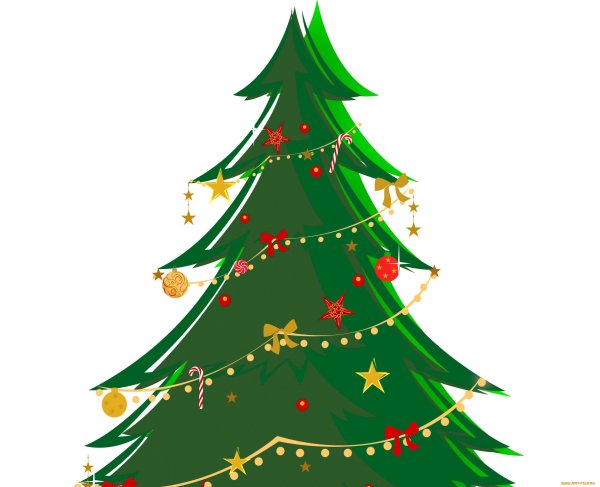 Елочка на прозрачном фоне