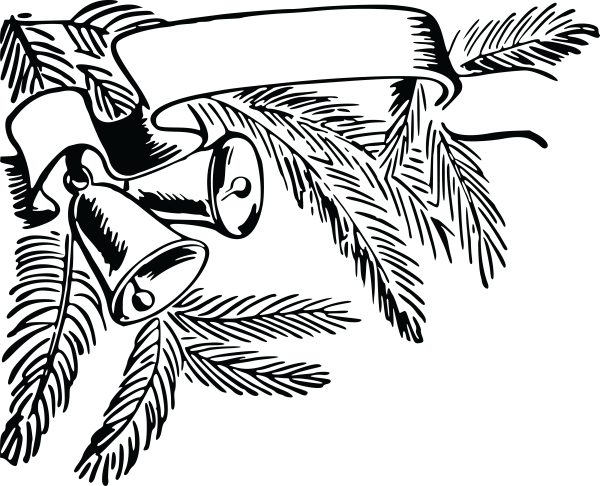 Новогодняя Графика черно белая