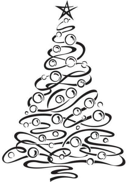 Елка из завитков