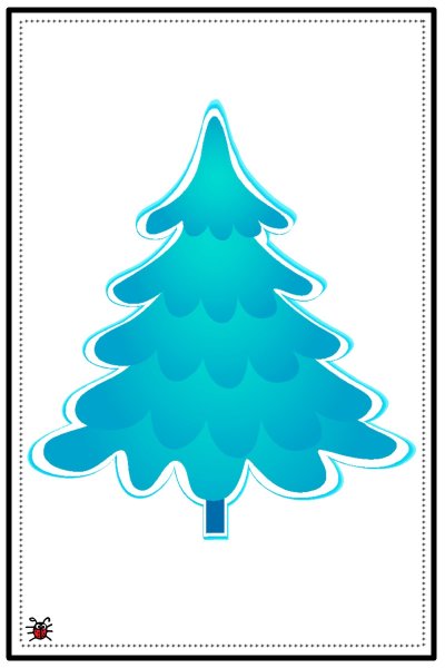 Елка нарисованная на белом фоне