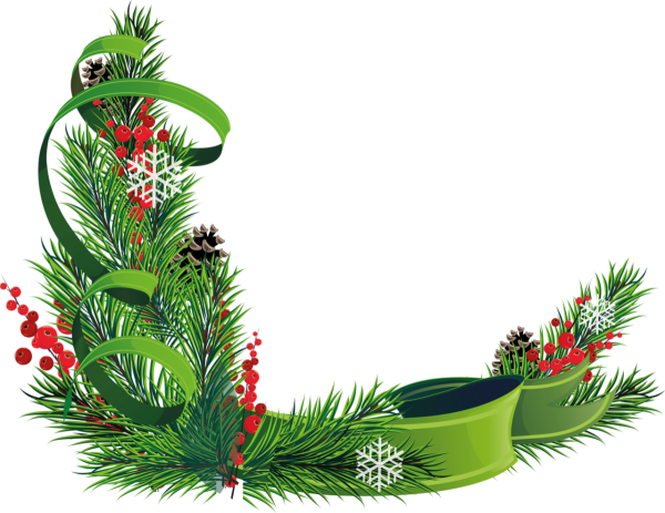 Новогодняя угловая виньетка