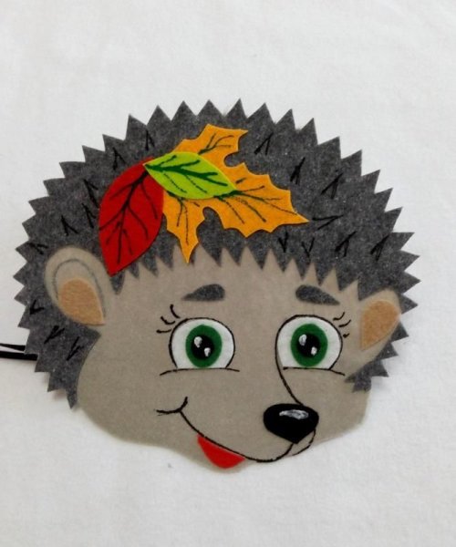 Маска ежика для детей