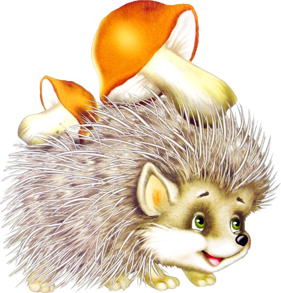 Ежик на прозрачном фоне