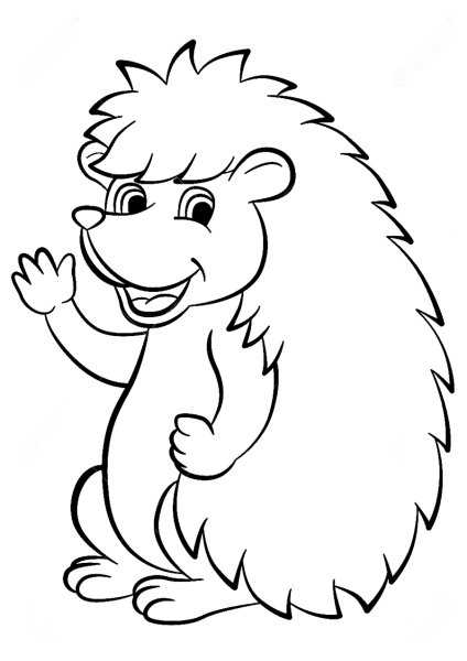 Картинка ежа раскраска