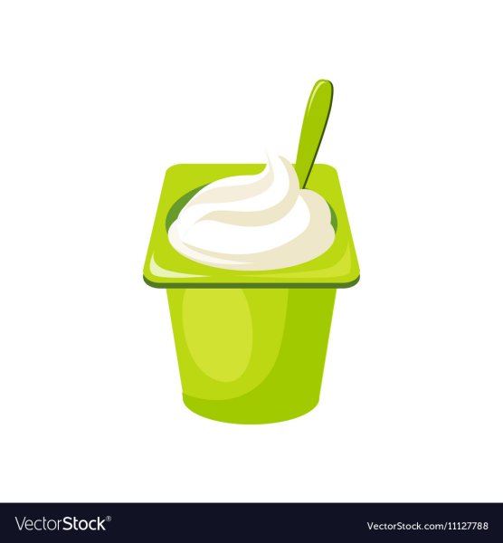 Йогурт на белом фоне для детей