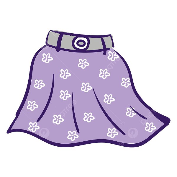 Юбка нарисованная мультяшная