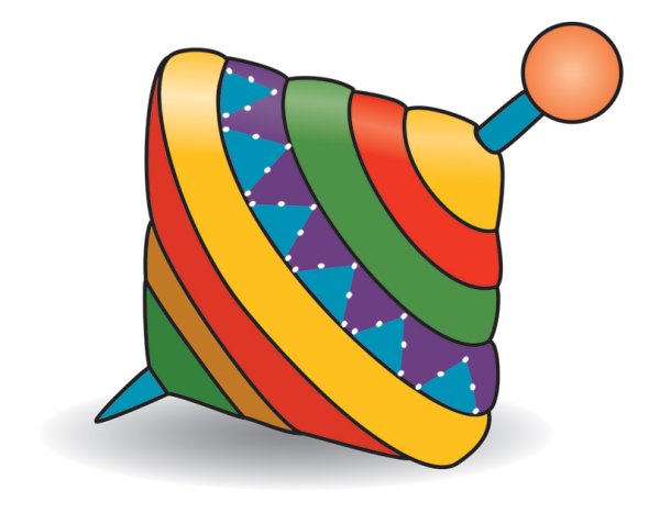 Мультяшный Юла на прозрачном фоне