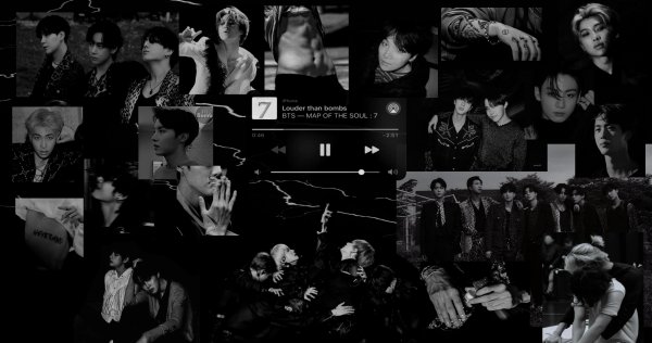 Черные обои БТС