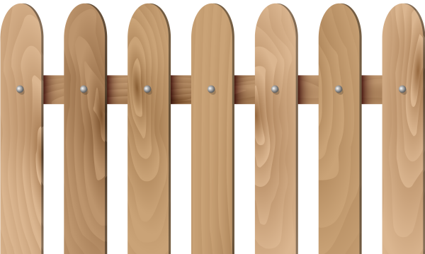 Деревянный забор на белом фоне