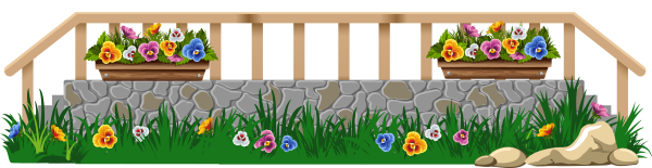 Заборчик для клумбы на прозрачном фоне