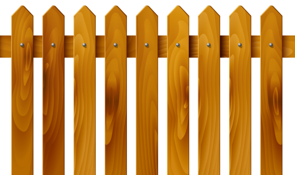 Деревянный забор на белом фоне