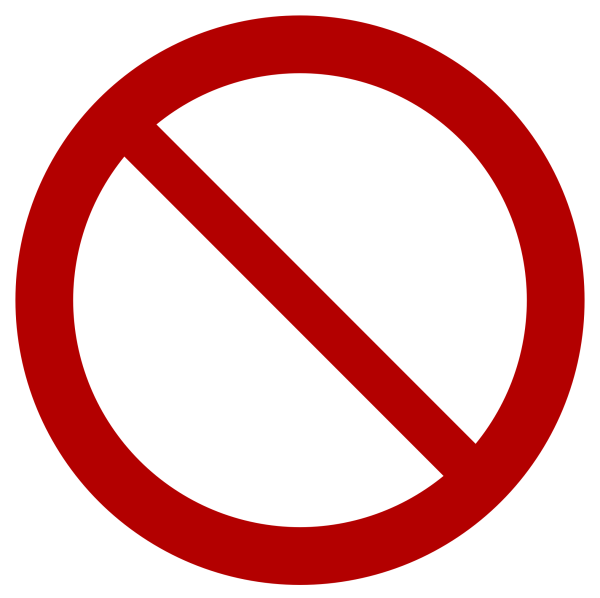 Красный знак запрета