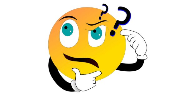 Думающий смайлик без фона