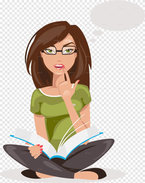 Девушка задумалась мультяшная