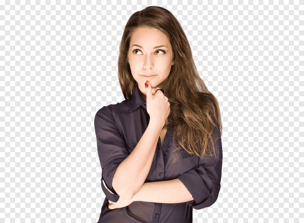 Девушка думает