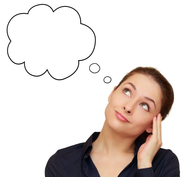 Женщина задумалась