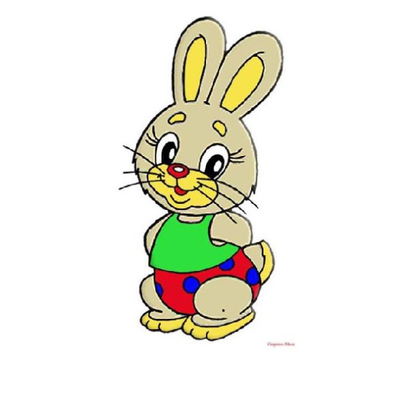 Заяц из колобка без фона