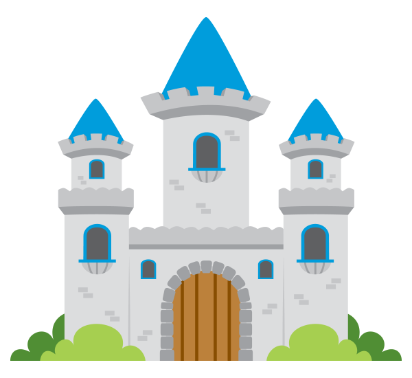 Замок на прозрачном фоне