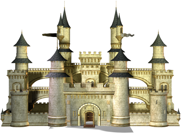 Крепость на белом фоне