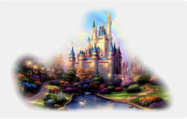 Сказочное королевство на белом фоне