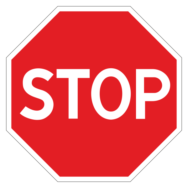 Знак движение без остановки запрещено