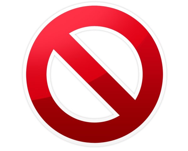 Знак перечеркнутый круг