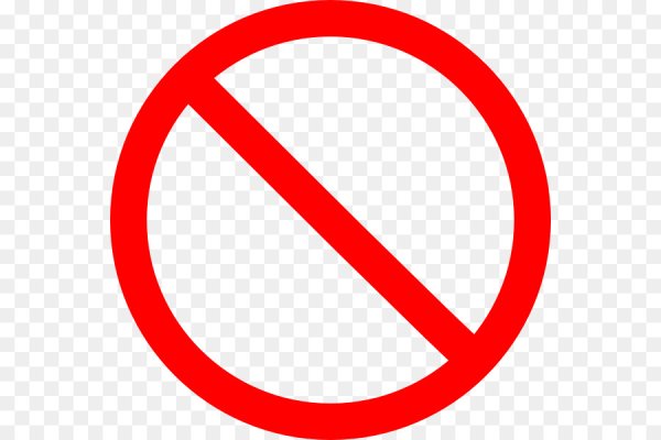 Знак запрета прозрачный