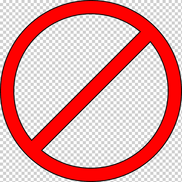 Знак запрета прозрачный