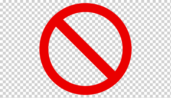 Знак запрета прозрачный