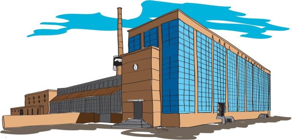 Завод иллюстрация