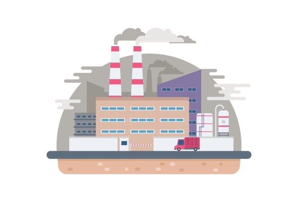 Завод иллюстрация