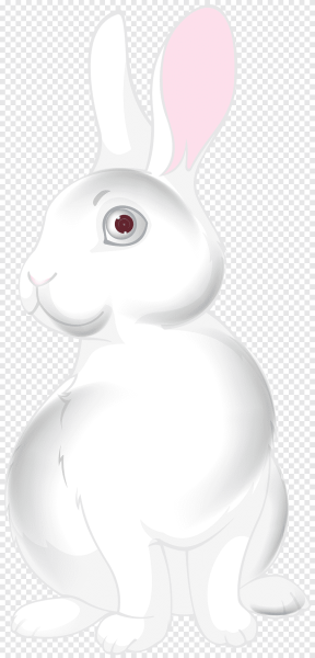 Зайчик белый мультяшный