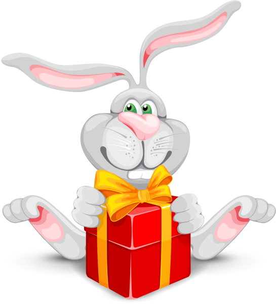 Заяц с подарком