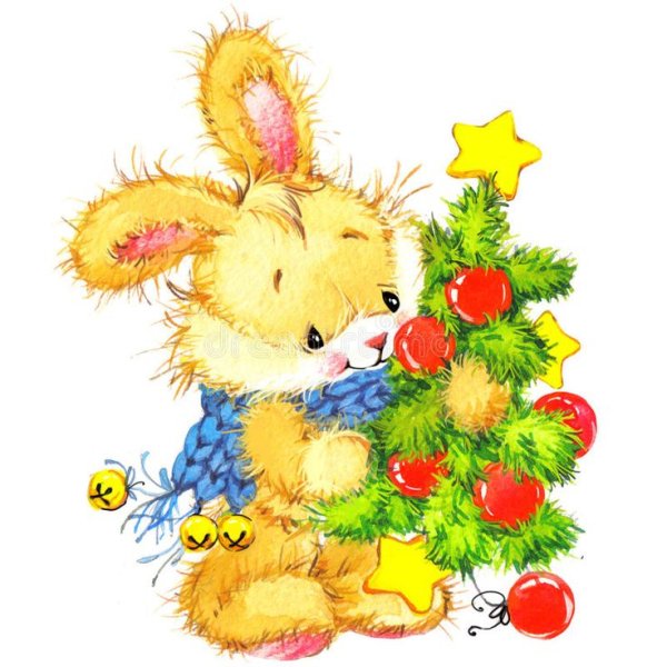 Милые новогодние зайчики