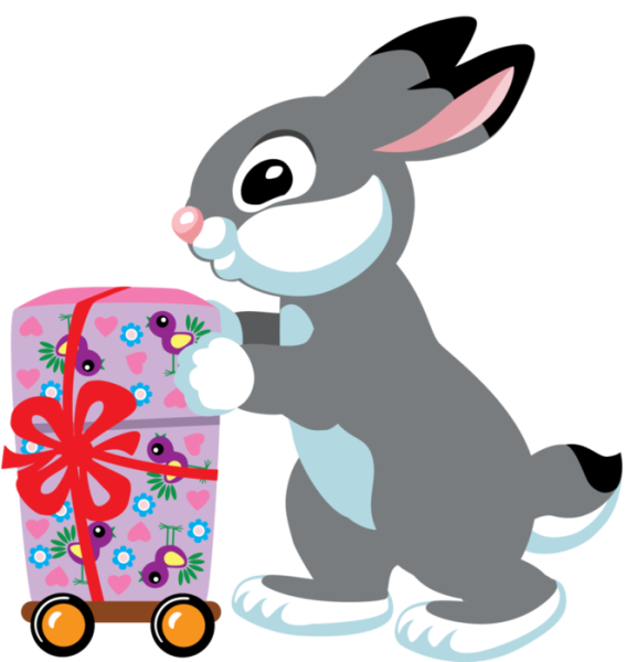 Зайчик с подарком