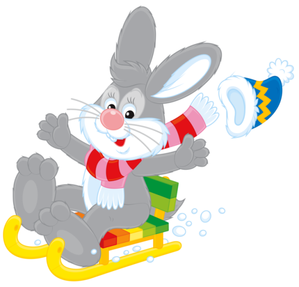 Зайчик на санках