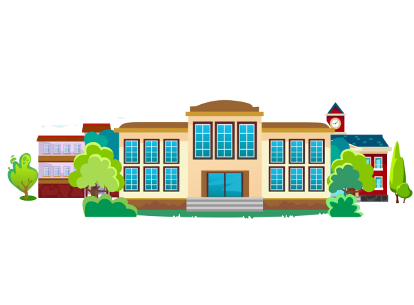 Фасад школы мультяшный