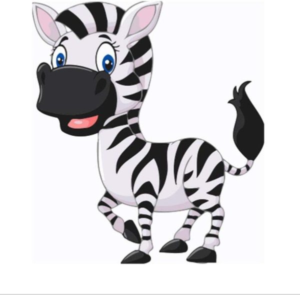 Зебра мультяшная