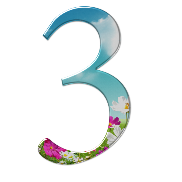 Цифры на прозрачном фоне